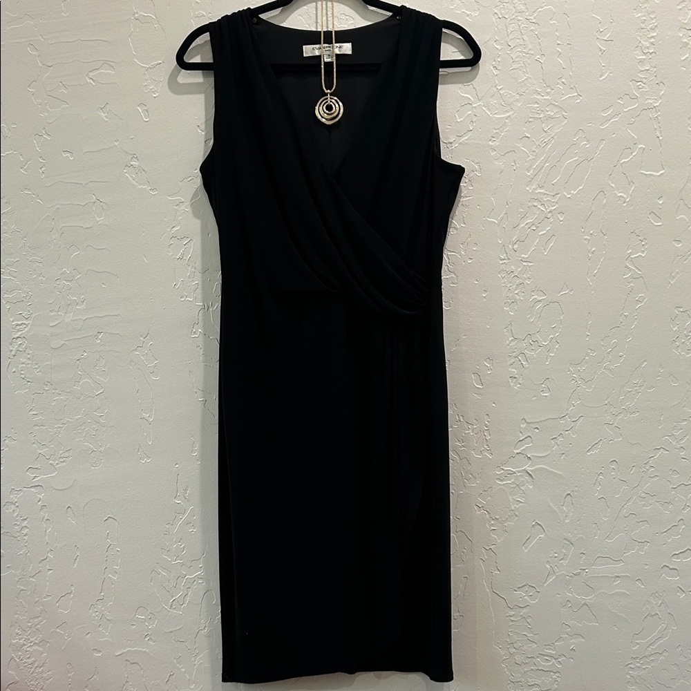 Evan Picone Black Midi Dress  JT